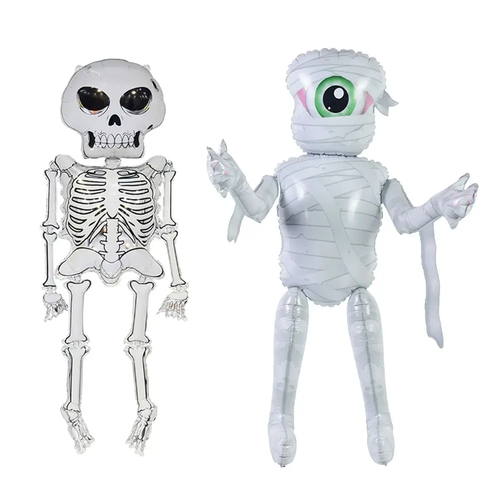 

1 pcs Aluminium Film Mummy Balloon Creative Halloween Props Giant Balloons Halloween Decor Skeleton Balloons Party Supplies
