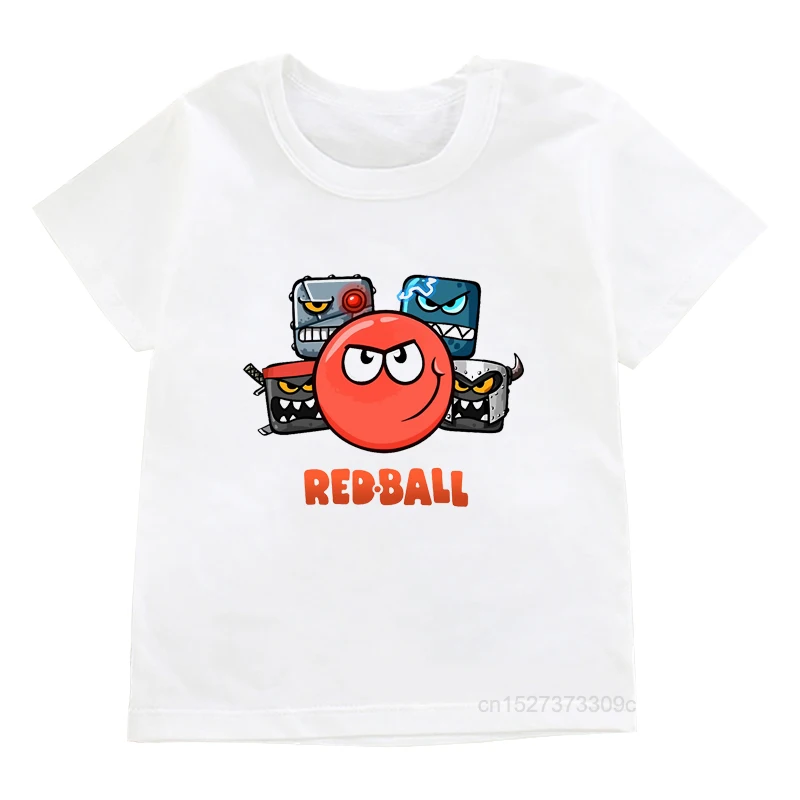 Kids Funny T-shirts Boys/Girls Gift Game Shop Red Ball 4 Cartoon Print Tshirts Children'S Casual Short Sleeve Hip Hop Tops