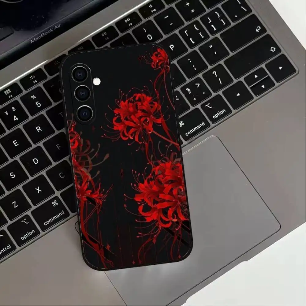 حافظة هاتف T-Tokyo G-Ghoul 12Red s-spider lily لهاتف سامسونج جالاكسي A73، A72، A71، A70، A53، A52، A51، غطاء أسود ناعم آخر #6