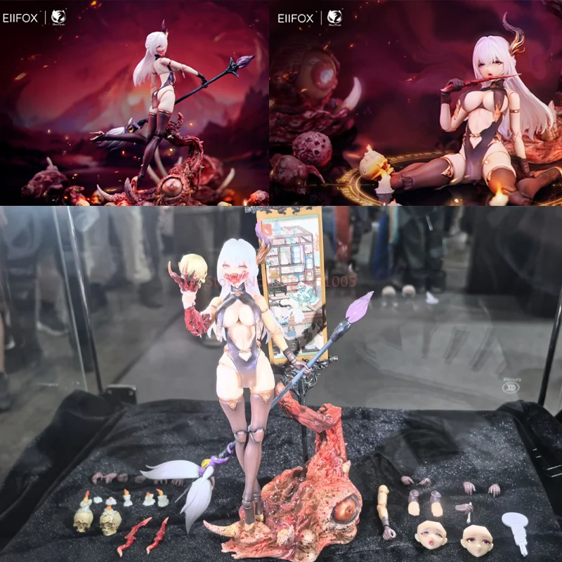 

In Stock Genuine Eiifox Bearpanda Chinese Mytholoclcal Series First Wave Painted Skin‌ 1/12 Action Model Succubus Figure Toy