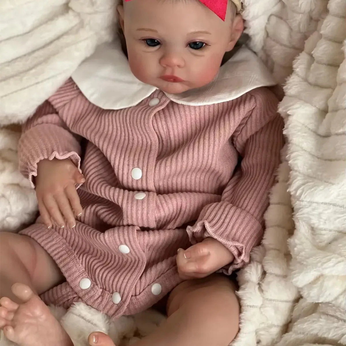 JOYORA 50CM Newborn Baby Size Doll Lifelike Reborn Doll High-Quality Handmade Doll Realistic 3D Skin Exquisite Christmas Gift