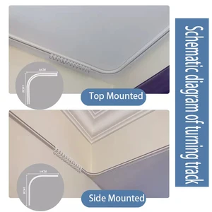 Kendinden yapışkanlı, çift amaçlı, perde rayı, kullanır sessiz Sürgülü Çubuk, kurulum, Adh, balkon, cumbalı pencere, kapı, matkap bir perde için dick'te 8 büyük satış-no. 2