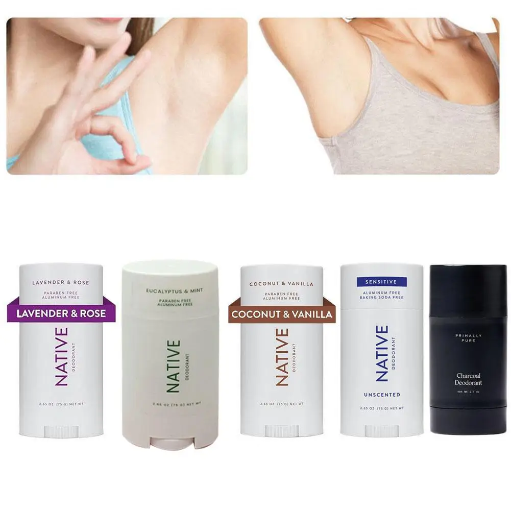 75g Deodoran Stick Alami untuk Seluruh Tubuh dengan bahan alami - kelapa dan vanila Tanpa Alkohol cocok untuk wanita dan pria