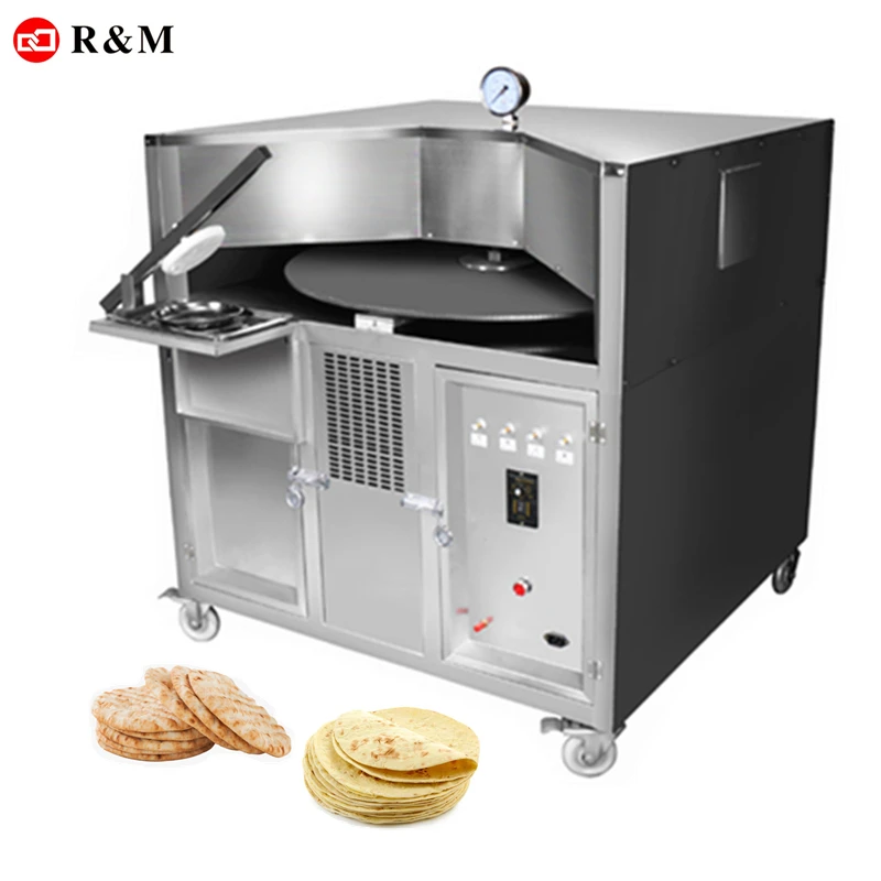 فرن ماكينة صنع خبز روتي العربية التجارية بيتا ، فرن بيتا كعكة بذور السمسم التجارية المسطحة