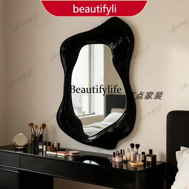 smt45 French irregular shape mirror wall hanging creative bathroom cosmetic mirror special-shaped hotel decorative mirror