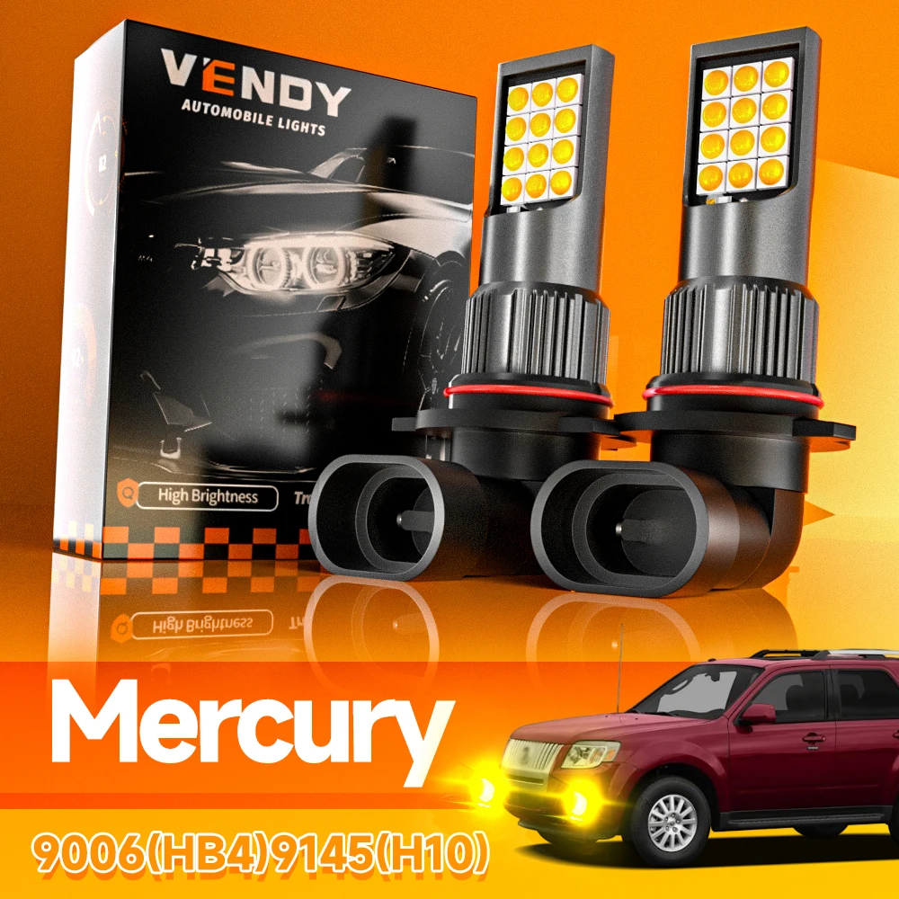 2 قطعة LED الجبهة الضباب ضوء Blub H10 9145 مصباح Canbus لا خطأ ل ميركوري مارينر مونتيغو جراند ماركيز ماونتينير 2002-2010