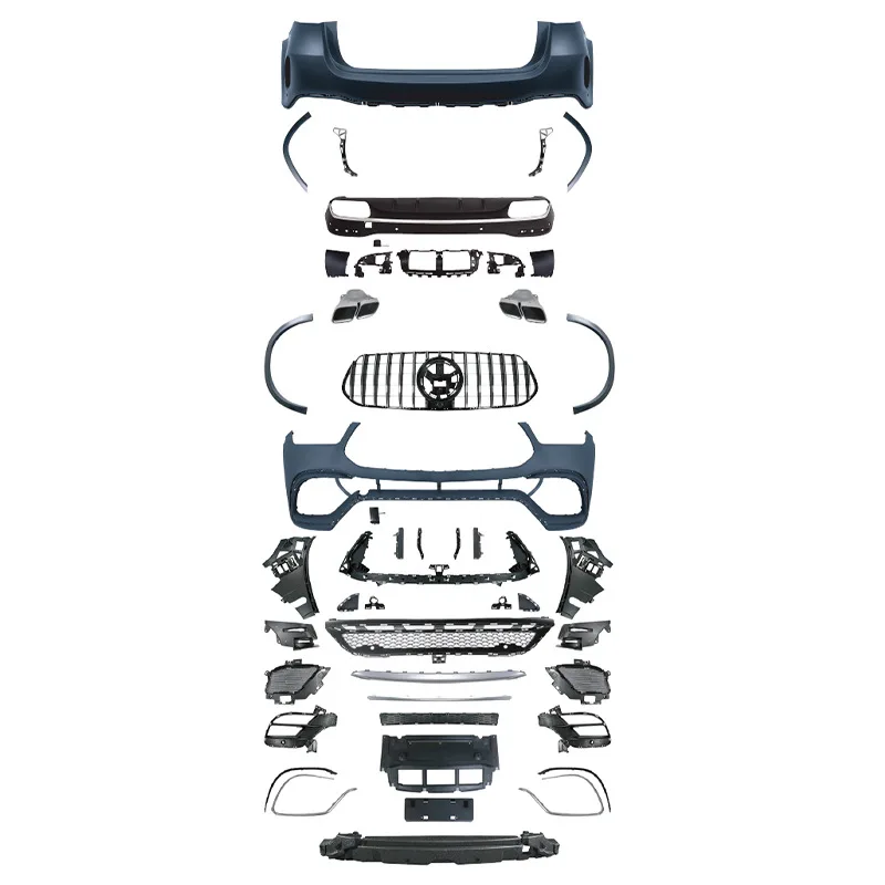 

Подходит для Mercedes-Benz GLE Surround W167 Модифицированные передние и задние бамперы GLE63 AMG Четыре насадки на выхлопную систему Колесная арка Большой Surrou