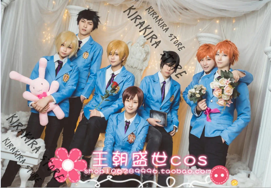 

Ouran High School Host Club Anime uniform Cosplay Costumes Props Jacket Hallowmas Comic-con Coat Clothes Outfit Men Clothing