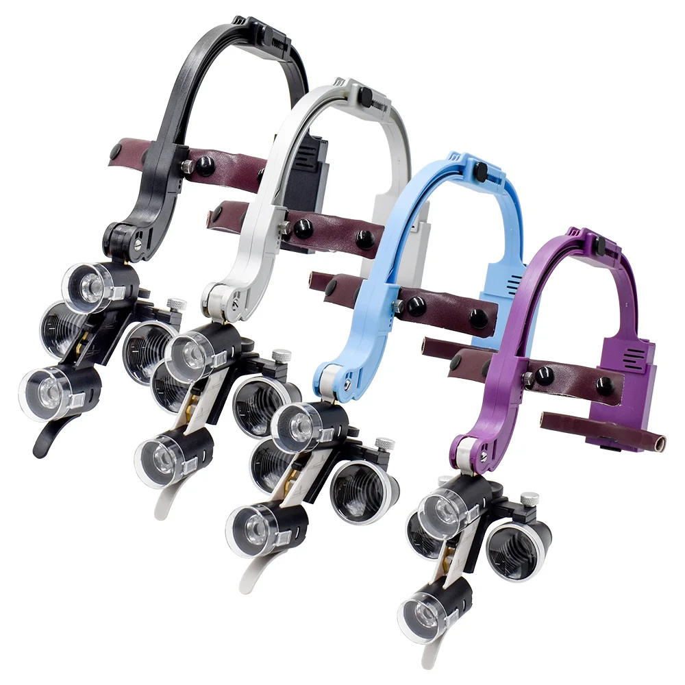 

5W LED Dental Headlight 2.5X 3.5X Light Dental Surgical Luxury Magnifying Glasses Dental Laboratory with Glass