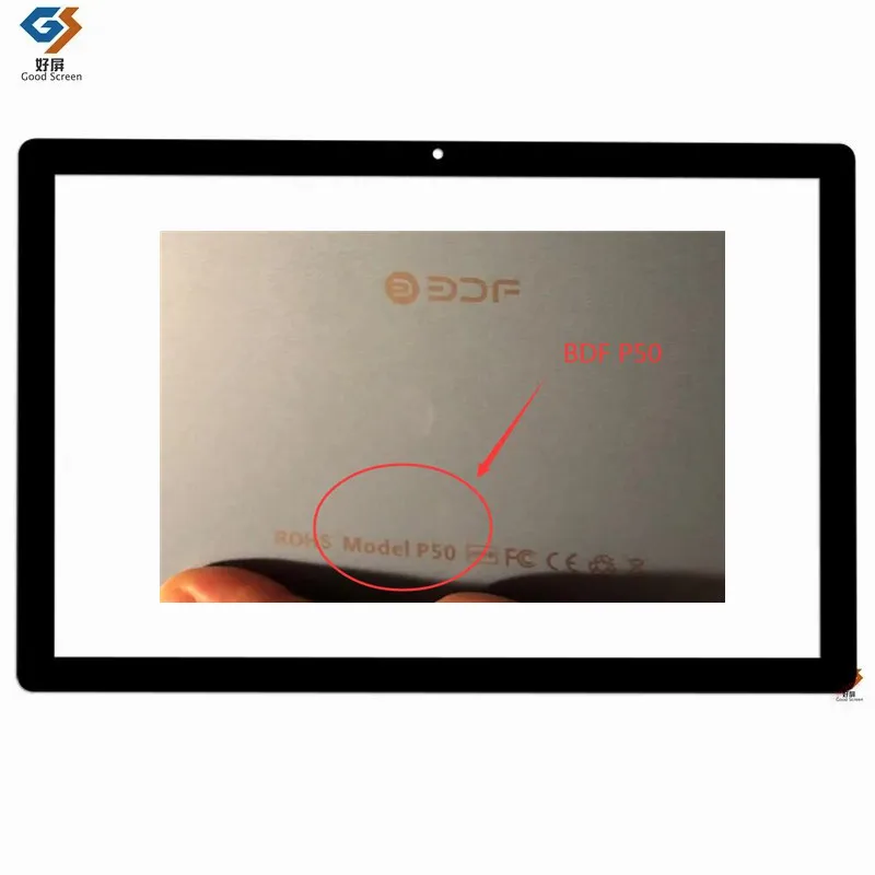 

Black New For BDF P50 10.1 inch Tablet MTK6762 Tablet Capacitive Touch Screen Digitizer Sensor External Glass Panel P50