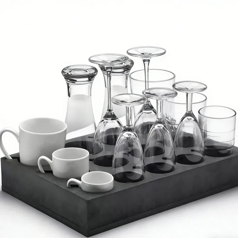 Caja de Almacenamiento de Espuma para Vasos, Caravana, RV, Vasos de Vidrio y Cerámica, Botellas, Protección Anticaídas, Organizador de Almacenamiento de Espuma