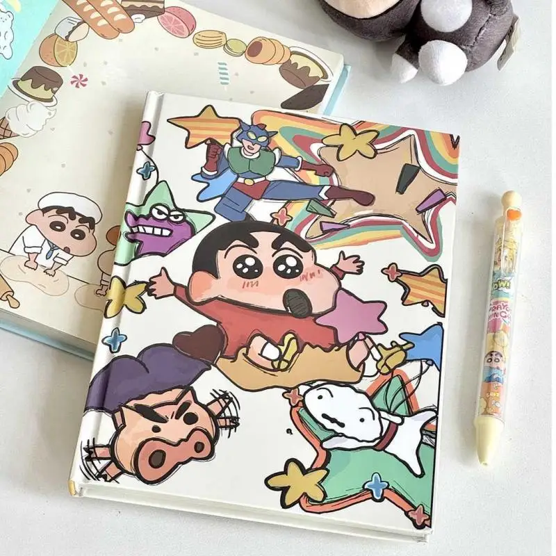 Crayon Shin Chan Notebook Bandai Cute Cartoon Notepad Loose Leaf Detachable Notebook Student A5 Hand Account Book Diary Gift