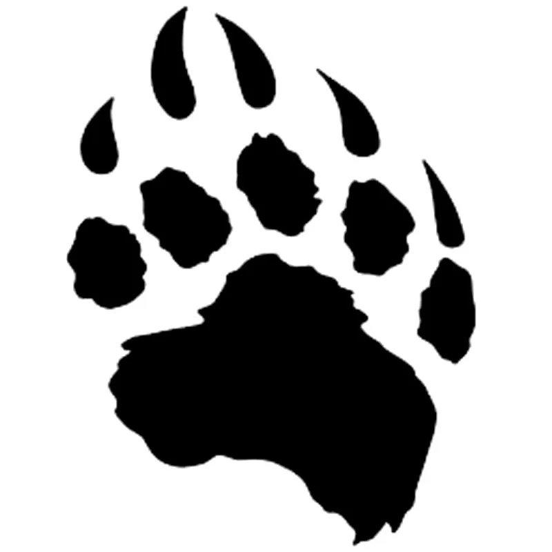 

11.4cm * 15.2cm cartoon animal bear claw vinyl decal personalized car motorcycle decoration high-quality sticker