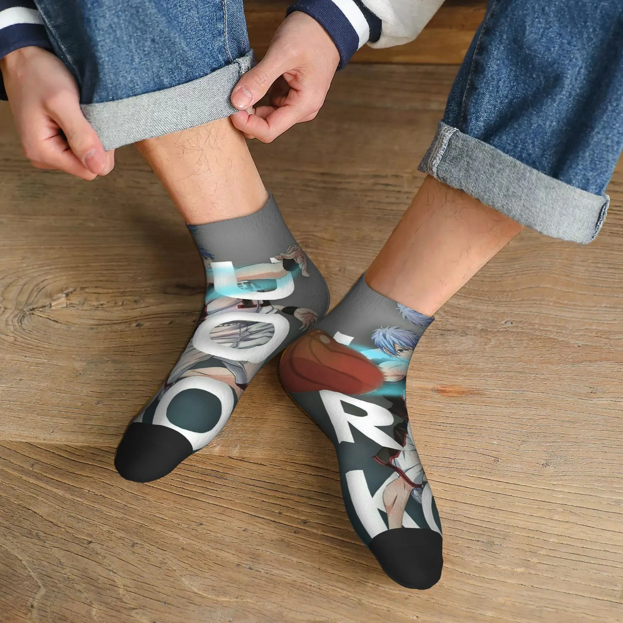 

Баскетбольные носки Kuroko No Basket в стиле аниме, влагопоглощающие носки в стиле Харадзюку, всесезонные носки, аксессуары для мужчин и женщин, подарки