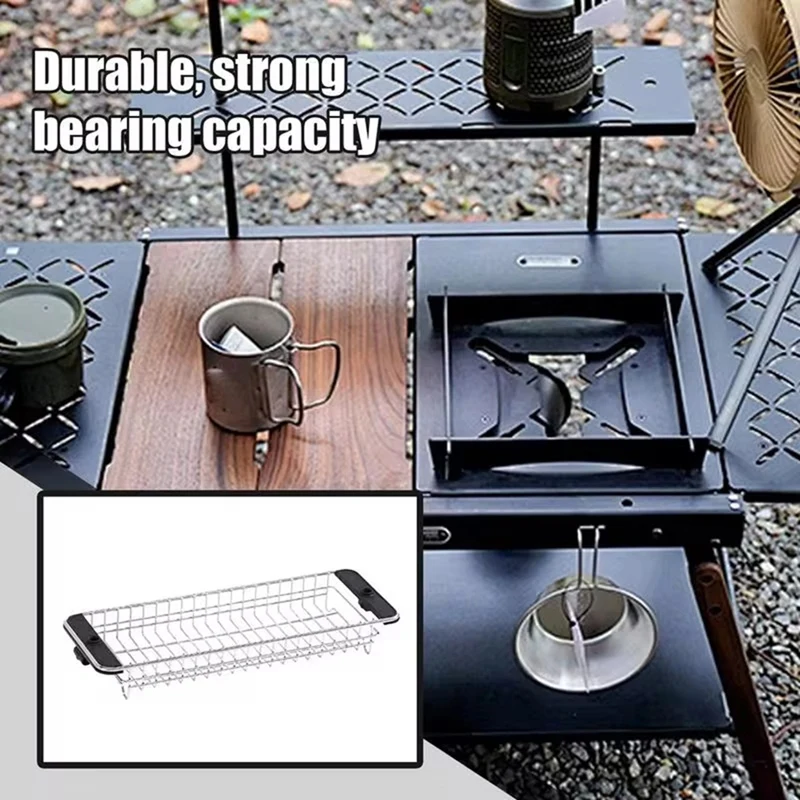 

Basket Stainless Steel Portable Storage Basket Space Saving Basket For Hiking Camping Backyard Partys Basket For Outdoor