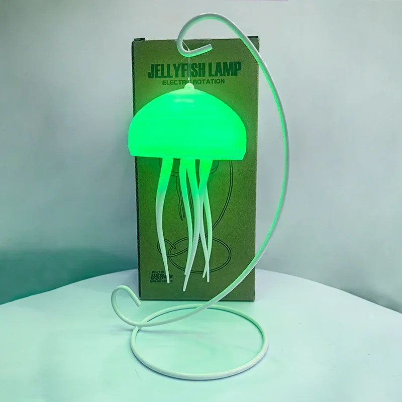 E5 Creative LED Jellyfish Lamp Home Lighting Decoration Floating Dynamic Jellyfish Night Light Romantic Atmosphere Table Light