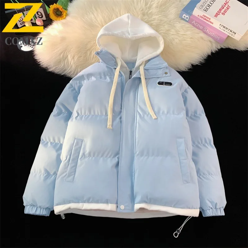 COMXZ 2025 nouvelle mode à capuche Patchwork coton veste décontracté Streetwear hiver pour hommes Sports de plein air vêtements de travail chaud tactique manteau