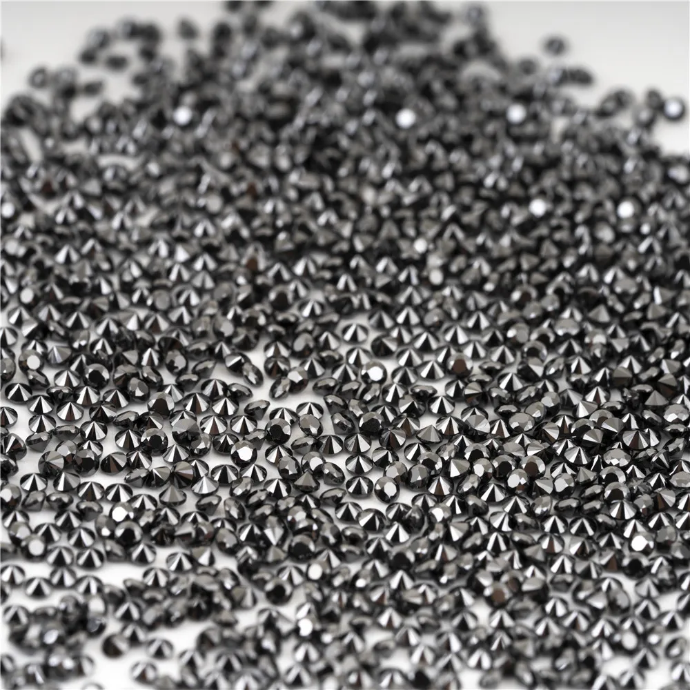 1.0ct / Pack Never Fade Black Color Small Sizes Loose Moissanite Stones from 0.7mm to 2.9mm for Moissanite Jewelry Making