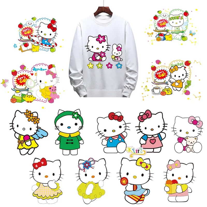 Hello Kitty Cute Fashion Sticker Children and Youth Hot Stamping Sticker Personalized Creativity Birthday Party Role Playing