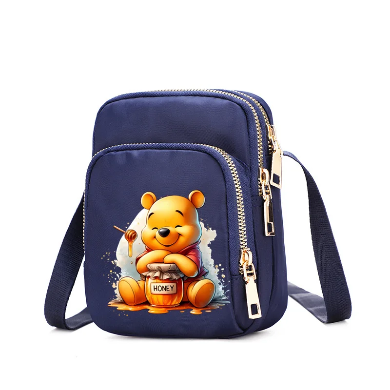 Disney Cartoon Winnie The Pooh Women's Shoulder Bag Handbag Ladies Handbag Girls Shoulder Bags Casual Commuting Crossbody Bags