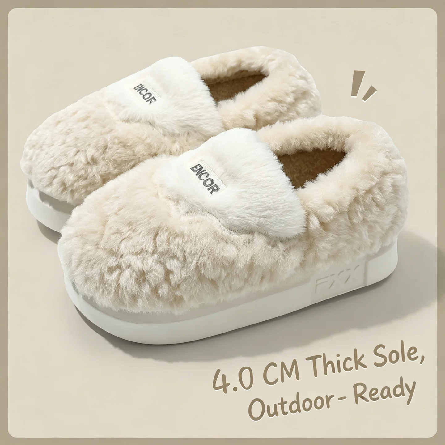 Winter Super Warme Hausschuhe für Damen und Herren, dicke Sohle, Plüsch, weich, bequem, für drinnen, Baumwolle, flauschig, Paar-Schuhe, Freizeit – Detail 7