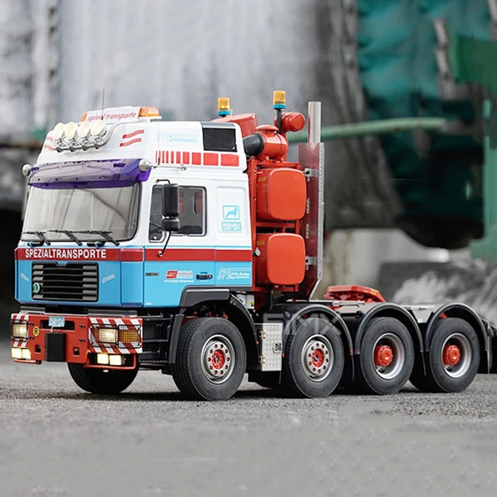 F2000 RC Trailer 1/14 8x4 Hydraulic RC Truck Heavy Engineering Machinery Light and Sound System RTR Remote Control Car Model Toy