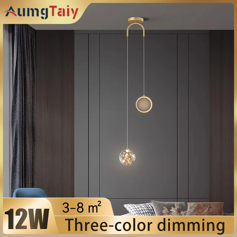 

Lustre LED Pendant Light Indoor Lighting Fixture Living Bedroom Bedside Home Decoration Dining Table Hanging Lamps Pendant Lamp
