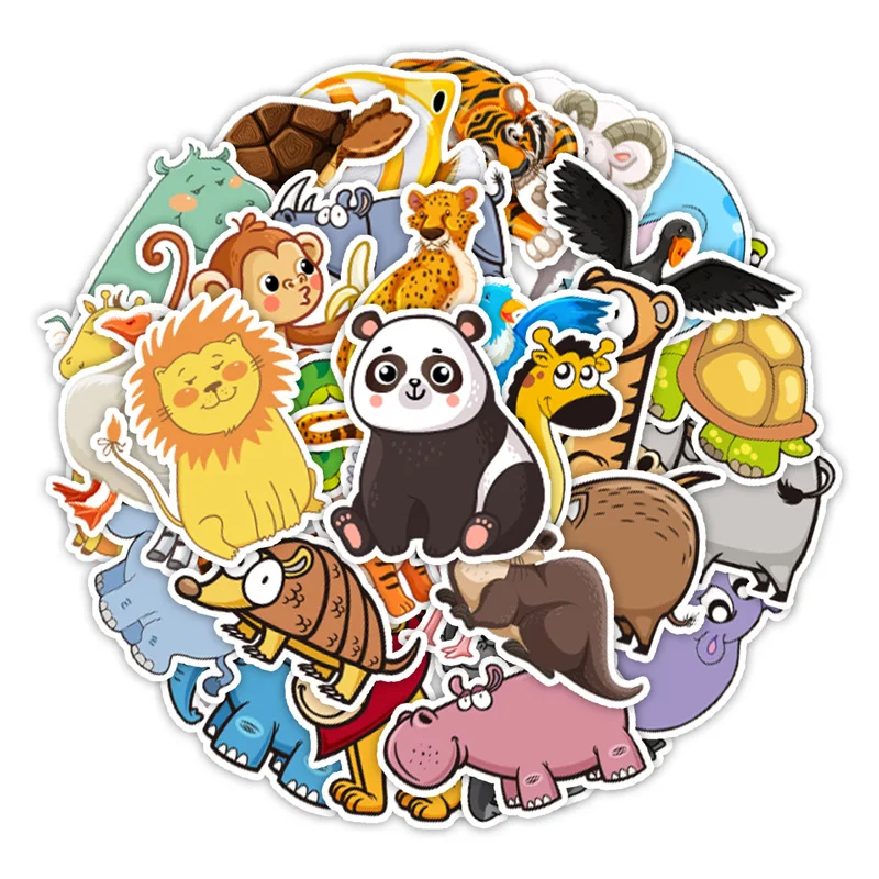 40 Pcs/Set Cartoon Forest Animals Graffiti Stickers for Laptop Water Bottle Bicycle Skateboard Waterproof Sticker Decal