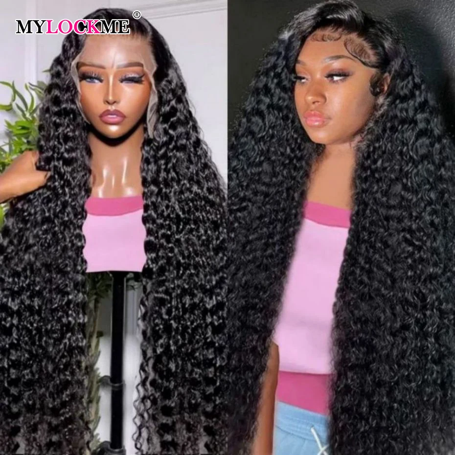 13x4 13x6 Deep Wave HD Lace Front Wigs for Women Pre Plucked Brazilian 4x4 Lace Closure Human Hair Wig Curly Lace Frontal Wigs