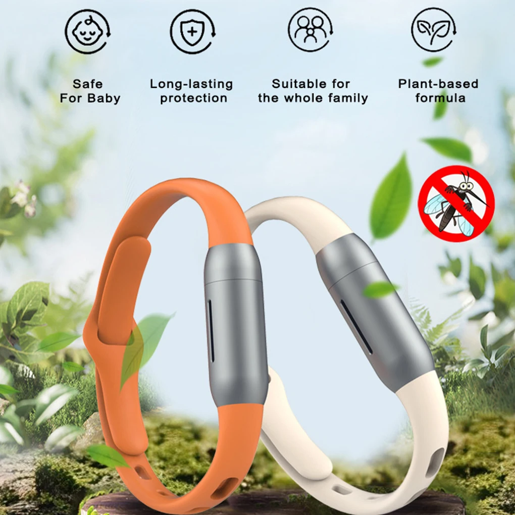 צמיד נוגד יתושים טבעי סיליקון לא רעיל שעון דוחה מזיקים למבוגרים וילדים בחוץ אנטי-יתושים אלוהים נוגד