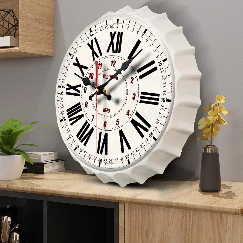 

Personality American retro mute wall clock living room Jane European creative wall watch Nordic art decoration clock watch