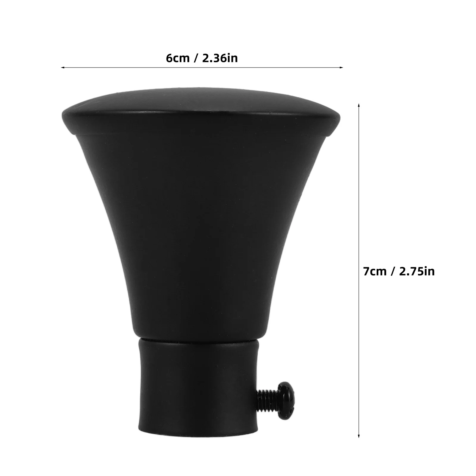 2pcs Curtain Rod Finials Iron End Caps For Window Drapery Rods Modern Home Office Decorative Fitting Hardware Accessory