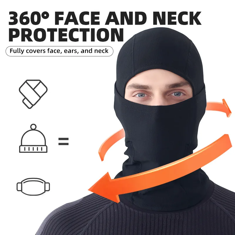KUPOSS  Winter Thermal Cycling Face Mask 3D Cutting Balaclava Full Coverage Ears Neck Guard Reinforced Edging for Ski Motorcycle