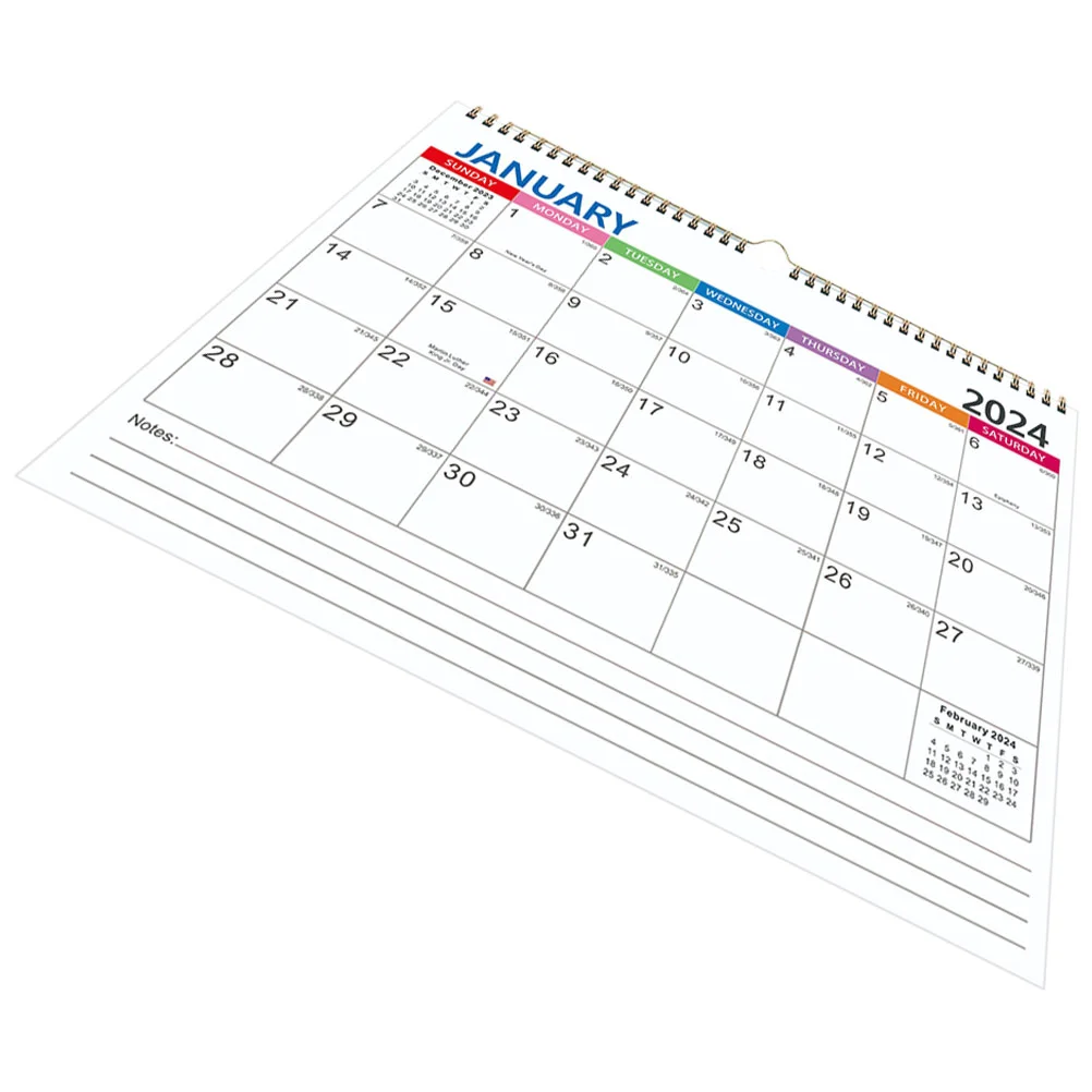 

English Calendar Monthly Wall Calendar Appointment Hanging Home 2025 Room Daily Use Office Desk Calendars