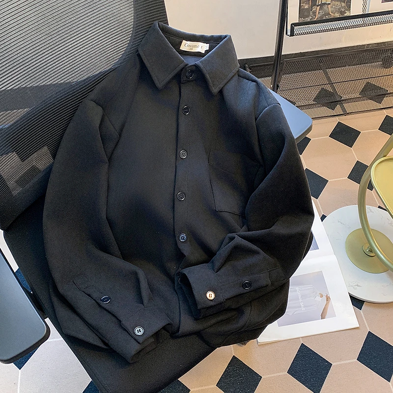 

Женские черные готические рубашки и блузки с воротником поло, винтажные эстетические корейские рубашки с длинными рукавами 2000-х годов, весна-осень 2025