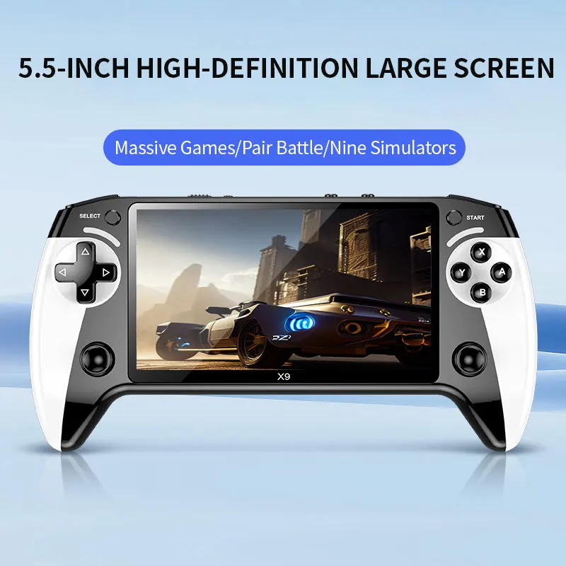 NEW X9 Handheld Game Console 1500mAh 5.5-inch IPS HD screen Support Duo Play GB GBA GBC games