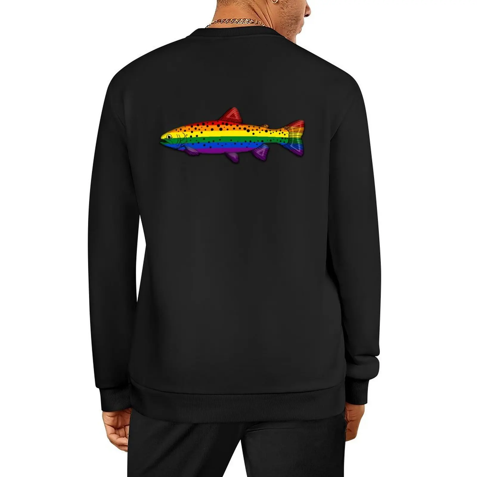 

Rainbow Trout Pullover men's clothing men's autumn clothes aesthetic clothing fashion men men's sweatshirt