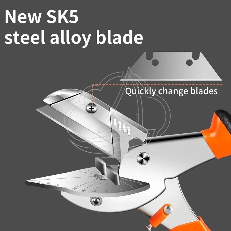 Multi-Angle Miter Shear Cutter 45-135° Adjustable Scissors for Wood PVC Rubber DIY Tooll