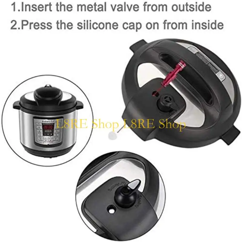 L8RE Replacement Steam Release and Float Valves Set Steam Release Valves for 8QT
