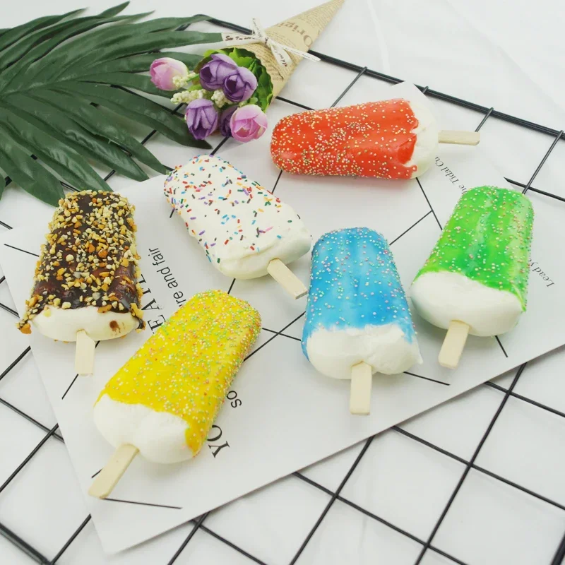 Kids Artificial Ice Cream Squishy Toys Cute Charm Simulation Foods Decor Creativity Photographic Props Kids Toys Christmas Gift