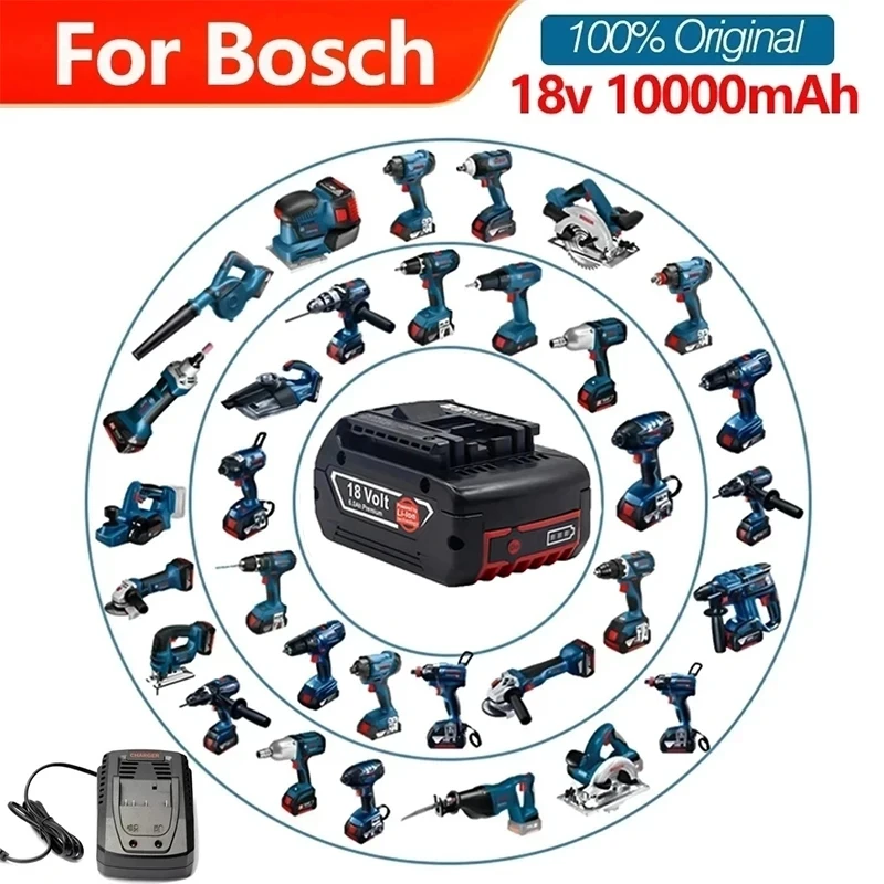 Imagem -03 - Bateria Li-ion Recarregável para Bosch 18v Power Tool Backup Substituição Portátil Luz Indicadora Bat609 Novo 6000mah 6.0ah