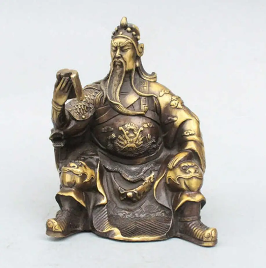 

Pure brass Guan Yu reads Guan Di Sheng Jun Wu, God of wealth, like furnishing home.