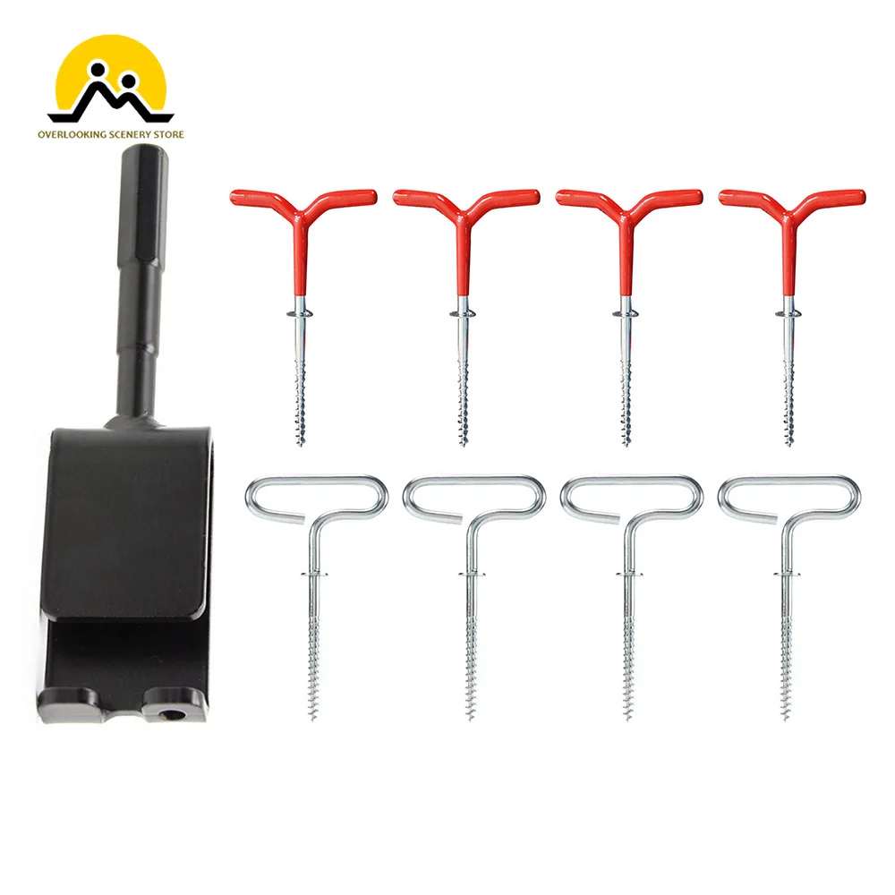 Ice Anchor Spike Winter Fishing Tent Insert Screw Fittings for Fixing Ice Shelters Or Fishing Rod Holes Tent Nail Bracket Holder