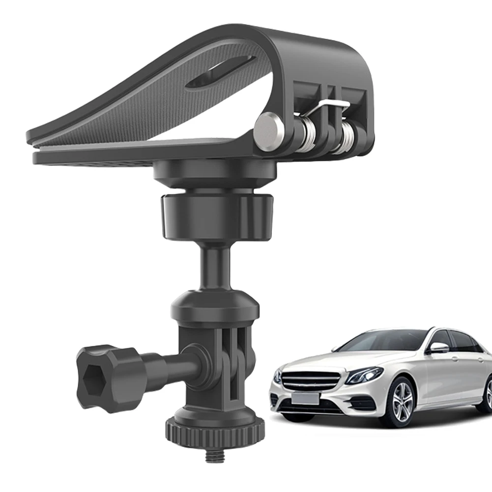 Car Sun Visor Action Camera Mount Bracket 1/4 Inch Adjustment Car Sun Visor Camera Mount for Osmo Pocket 3 Action 4 Insta360 X3