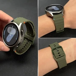 1:1 Band for Samsung Galaxy Watch 7/FE/ 5 pro/6/4 Classic 44mm 40mm 45mm No Gaps Silicone Bracelet correa Galaxy Watch 7 Straps