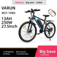VARUN M27-1 PRO App Control E-Mountain Bike Adult Electric Bicycle 27.5” Fat Tire 250W 48V13AH Urban commuting Electric Bike