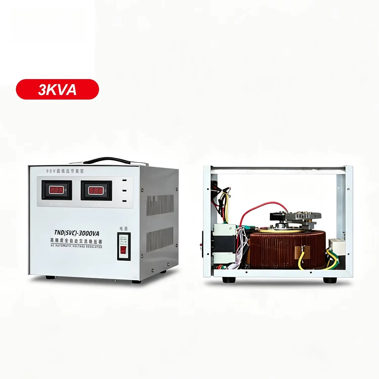 High Precision AC Automatic Voltage Stabilizer TND 220V SVC Series 3KVA to 60KVA with Digital Display for Equipment Protection