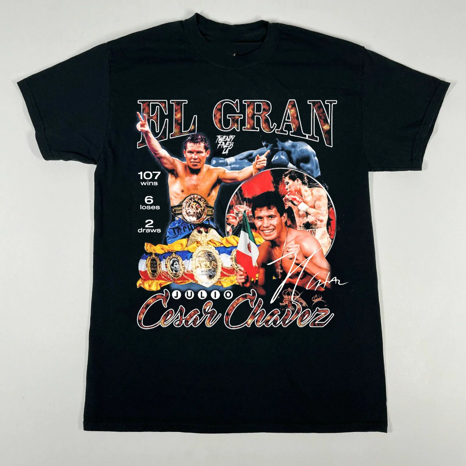 Hot Julio Cesar Chavez Gift For Fan Cotton Black All Size Unisex T-Shirt S3117