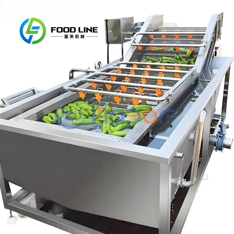 

Automatic Fruit Washing Machine Commercial Grade Air Bubble Water Cleaning Equipment Energy-Saving Design
