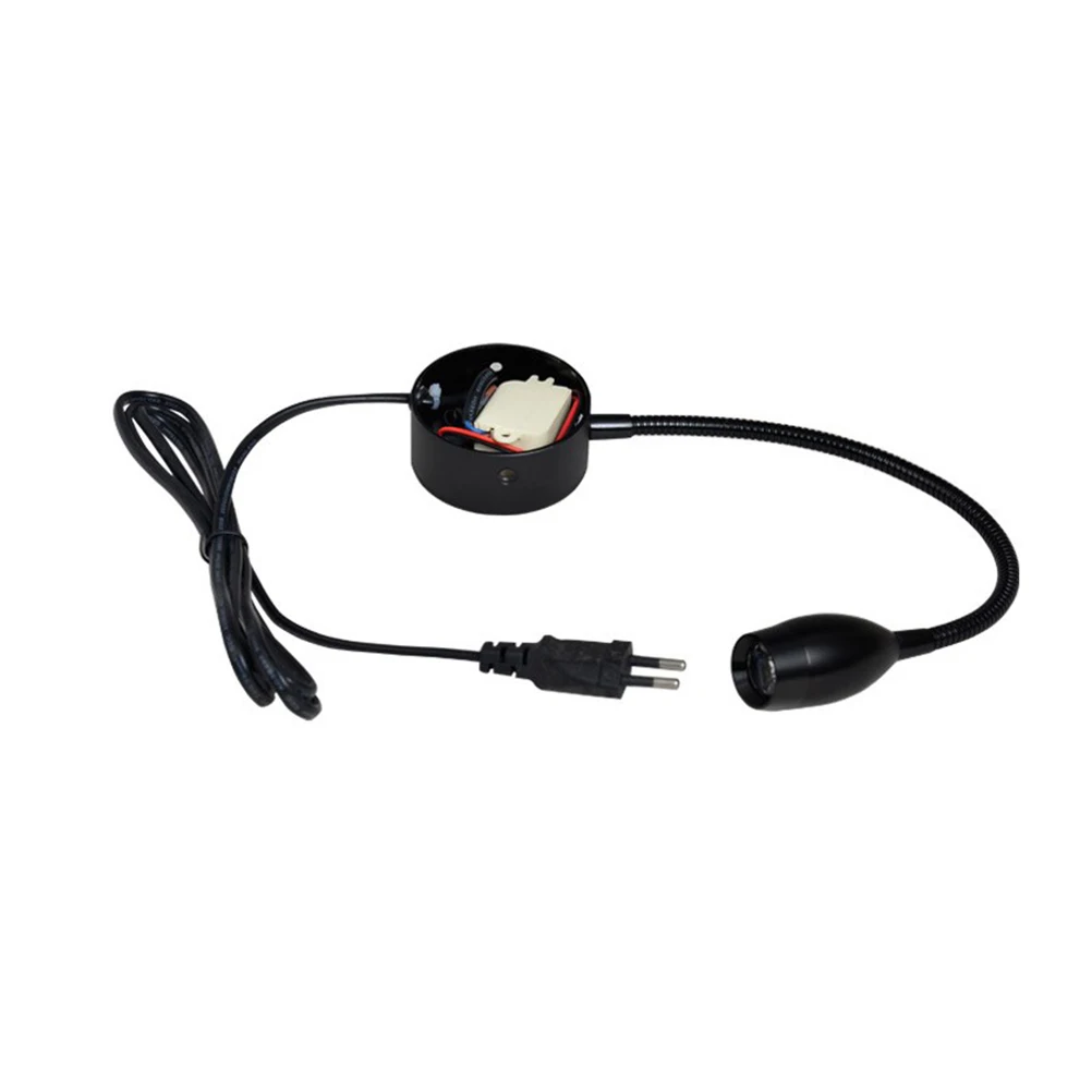 

Wall Mounted Reading Light Flexible Hose LED Lamp Black Book Lights for Bedroom Multi-angle Adjustable Soft LED Beam Evening